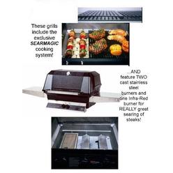Modern Home Products WHRG4DDNS MHP Natural Gas Grill Searmagic Grids  Two Cast Stainless Steel and One Infra-Red Burner