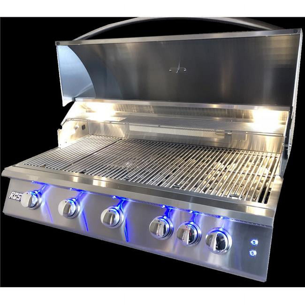 PerfectPatio 40 in.Premier Grill, Blue LED with Rear Burner-Propane