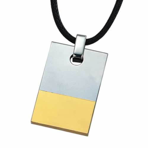 AAB Style PTS-13 Gorgeous Tungsten with Gold PVD Pendant
