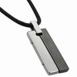 AAB Style PTS-29 Very Nice Rectangular Tungsten Carbide Pendant In Rose Gold Or Black PVD