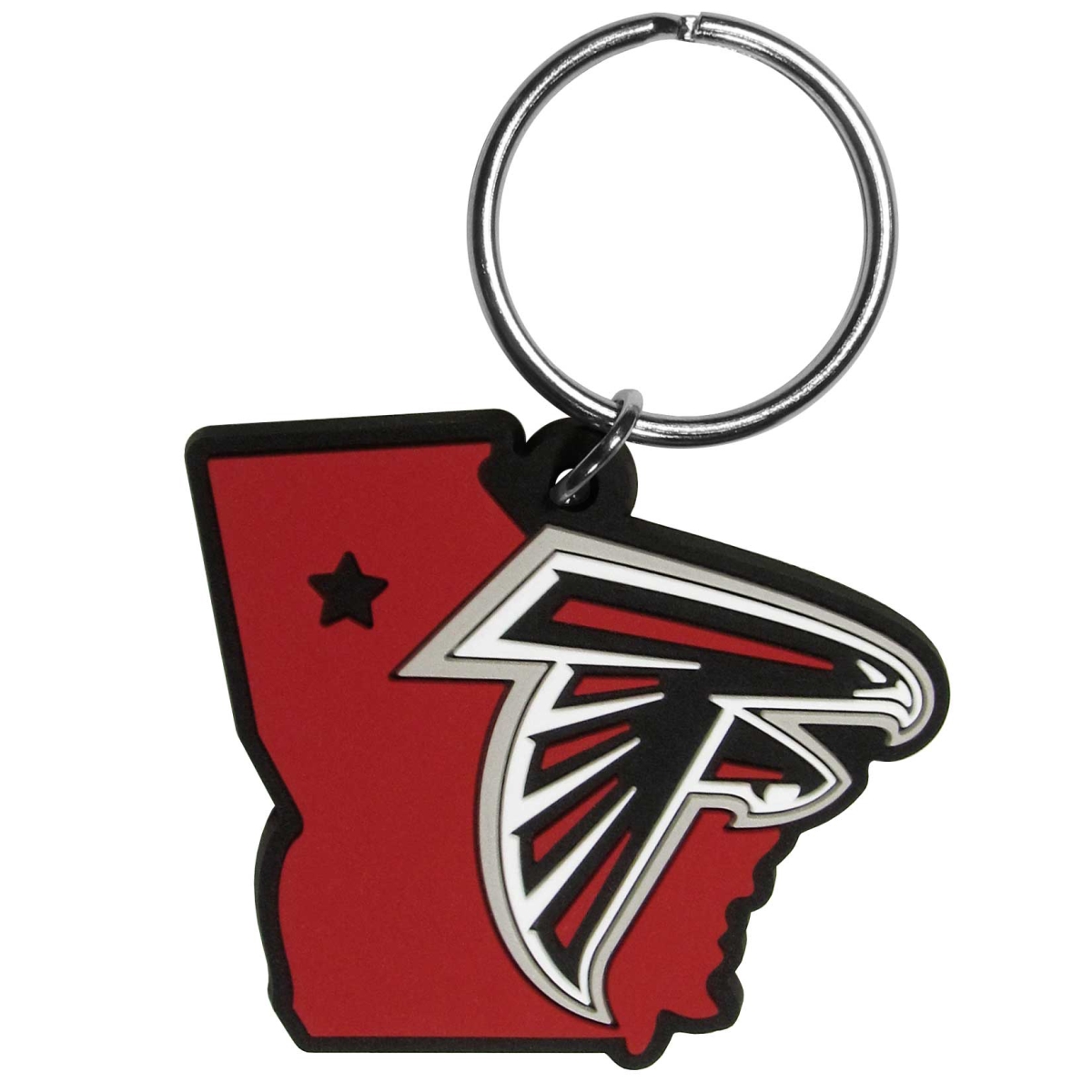 Siskiyou Sports Siskiyou FHPK070 Unisex NFL Atlanta Falcons Home State Flexi Key Chain