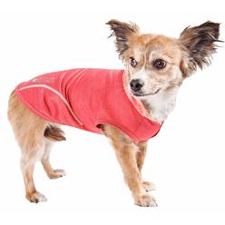 Natural Life Pet Products Pet Life HDHL1RDXS Active Pull-Rover Premium 4-Way Stretch Two-Toned Performance Sleeveless Dog T-Shirt Tank Top Hoodie, Red - E