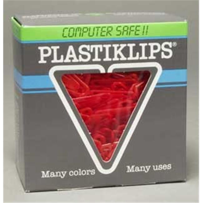 Plastiklips Paper Clips Medium Size 500 Pack RED (LP-0320)