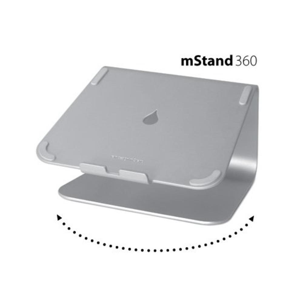 Rain Design 10036 mStand360 Laptop Stand with Swivel Base, Silver