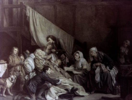 Posterazzi SAL90064968 Paralytic Helped by His Children by Jean Baptiste Greuze Oil on Canvas 1763 1725-1805 Russia St Petersburg the - 18