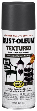 Zinsser Rustoleum 7221 830 12 Oz Dark Pewter Stops Rust Textured Enamel Spray Paint