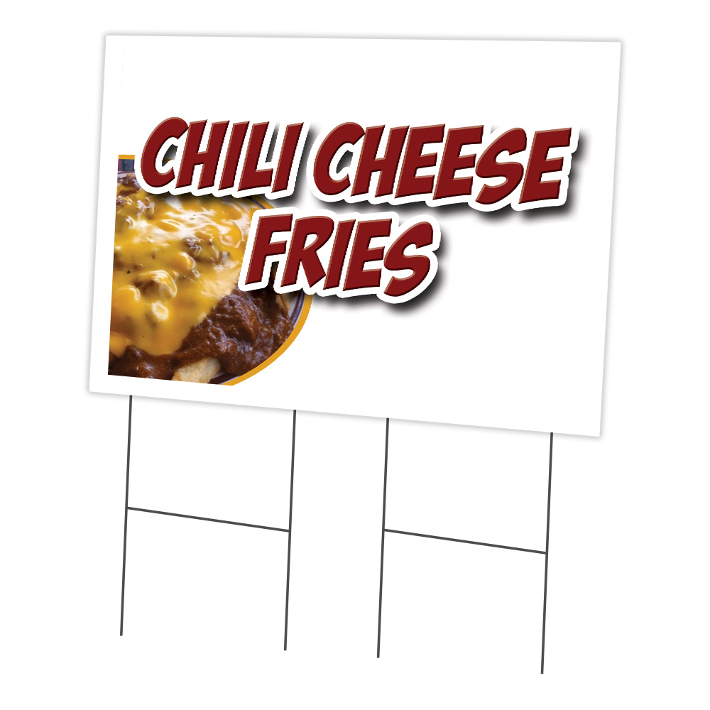 SignMission C-2436 Chili Cheese Fries 24 x 36 in. Chili Cheese Fries Yard Sign & Stake