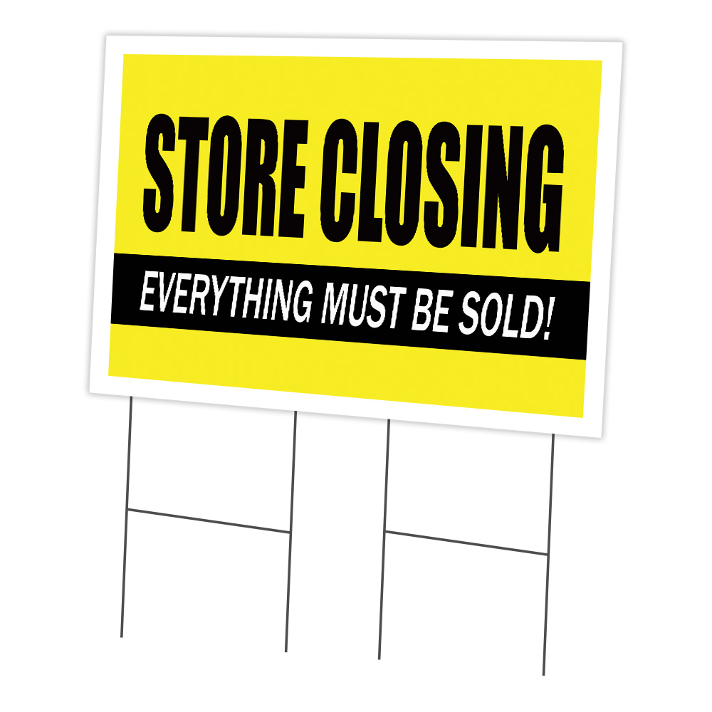 SignMission C-2436-DS-Store Closing 24 x 36 in. Store Closing Yard Sign & Stake