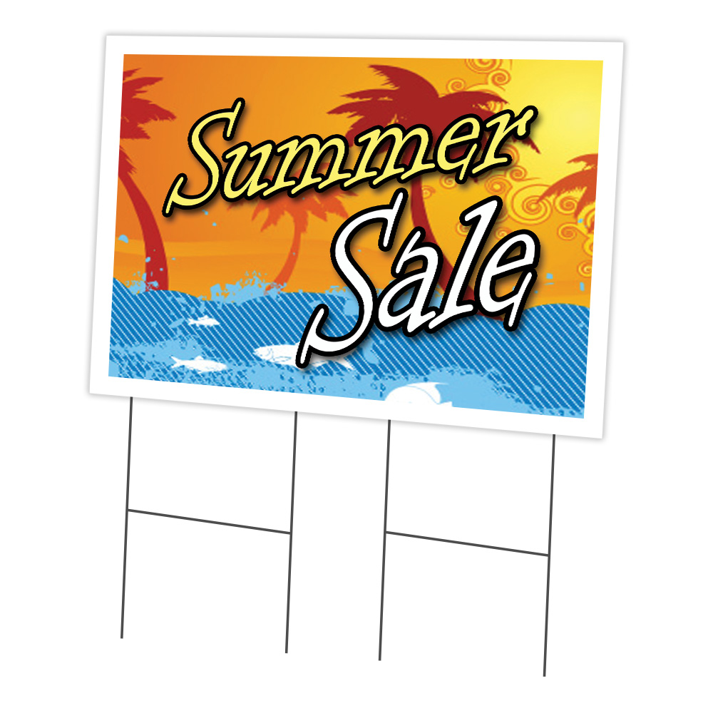 SignMission C-2436-DS-Summer Sale 24 x 36 in. Summer Sale Yard Sign & Stake