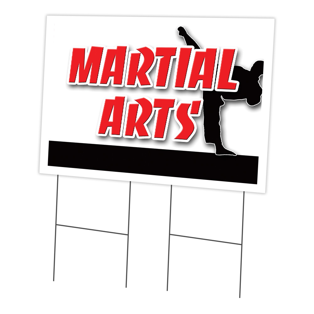 SignMission C-2436-DS-Martial Arts 24 x 36 in. Martial Arts Yard Sign & Stake