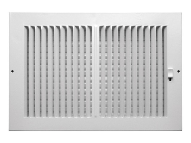 Cool Kitchen C102M12X08 2 x 08 in. 2 Way Supply Sidewall or Ceiling Register Grille  White