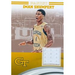 Autograph Warehouse 639097 Iman Shumpert Player Worn Jersey Patch Basketball Card - Georgia Tech Yellow Jackets 2016 Panini Team Collection - No.ISG