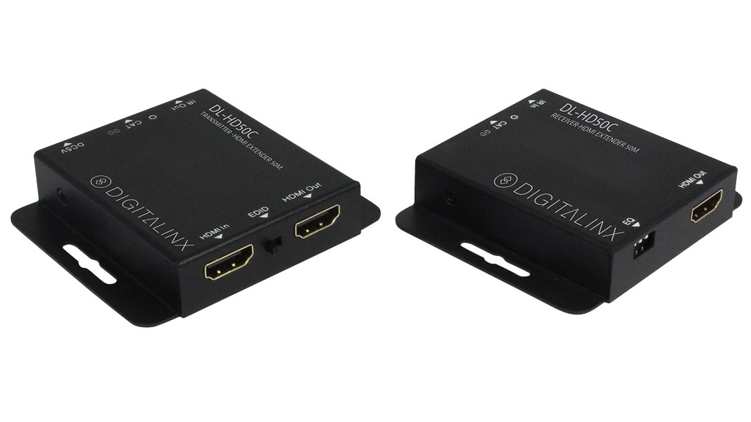 DigitaLinx DL-HD50C 50 m & 150 ft. HDMI Over single Cat Extender Set
