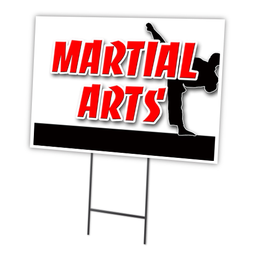 SignMission C-1824-DS-Martial Arts 18 x 24 in. Martial Arts Yard Sign & Stake