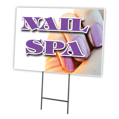 SignMission C-1824-DS-Nail Spa 18 x 24 in. Nail Spa Yard Sign & Stake