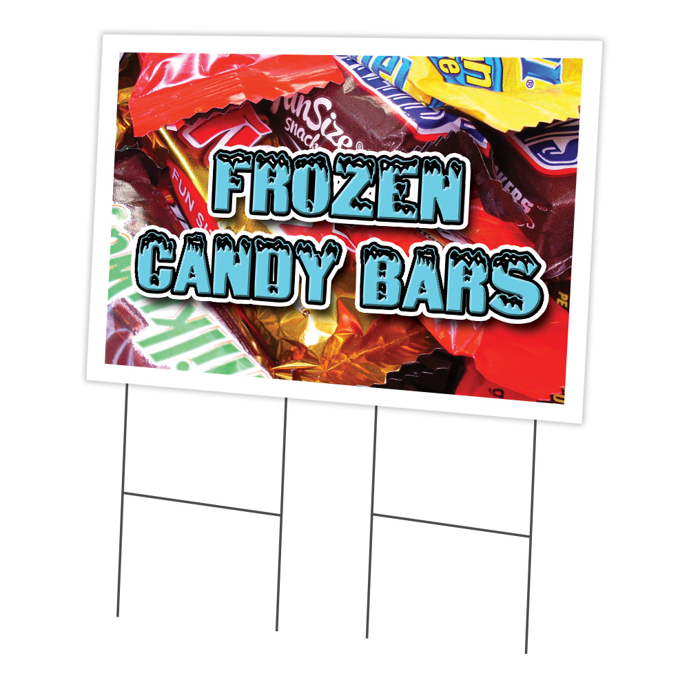 SignMission C-2436 Frozen Candy Bars 24 x 36 in. Frozen Candy Bars Yard Sign & Stake