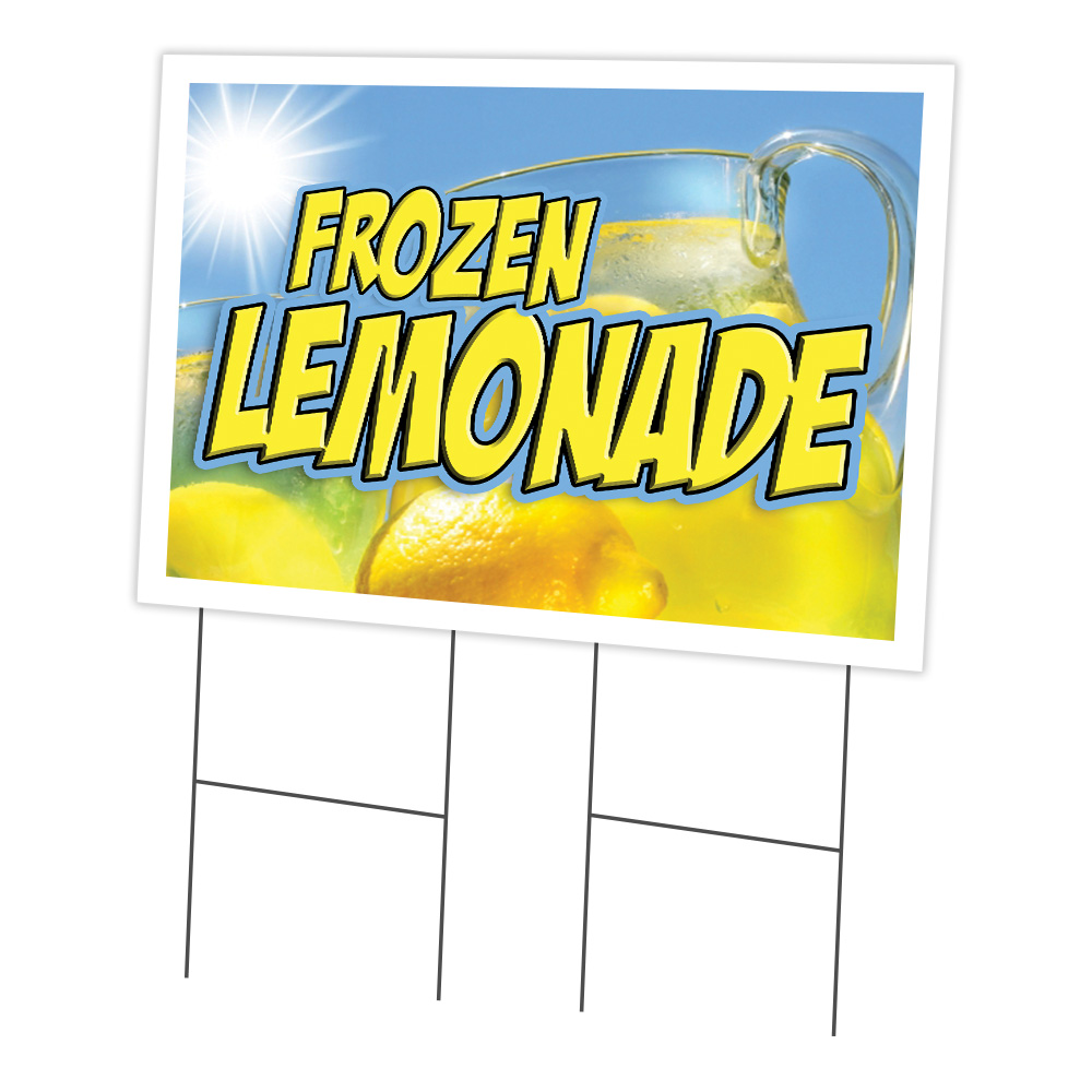 SignMission C-2436 Frozen Lemonade 24 x 36 in. Frozen Lemonade Yard Sign & Stake