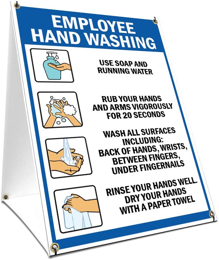 SignMission OS-NS-SBC-2436-25572 24 x 36 in. OSHA Notice Sign - Employee Hand Washing