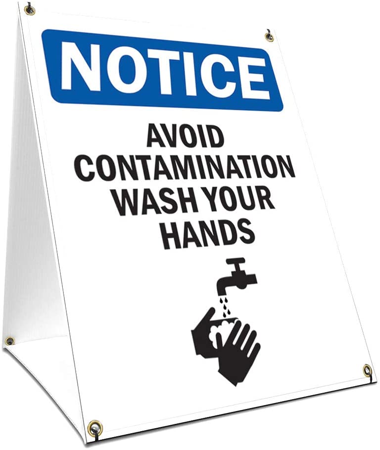 SignMission OS-NS-SBC-2436-25583 24 x 36 in. OSHA Notice Sign - Avoid Contamination