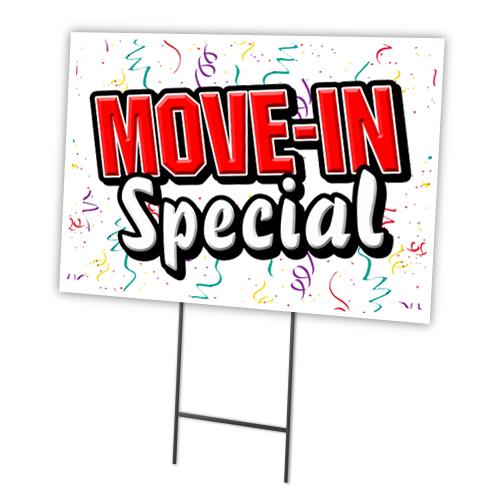 SignMission C-2436 Move-In Special 24 x 36 in. Move-In Special Yard Sign & Stake