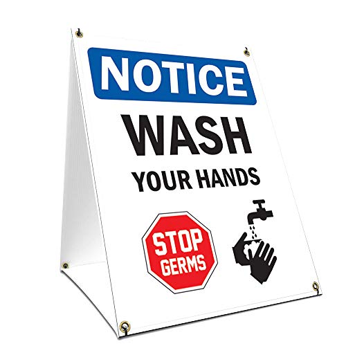 SignMission OS-NS-SBC-1824-25563 18 x 24 in. OSHA Notice Sign - Stop Germs