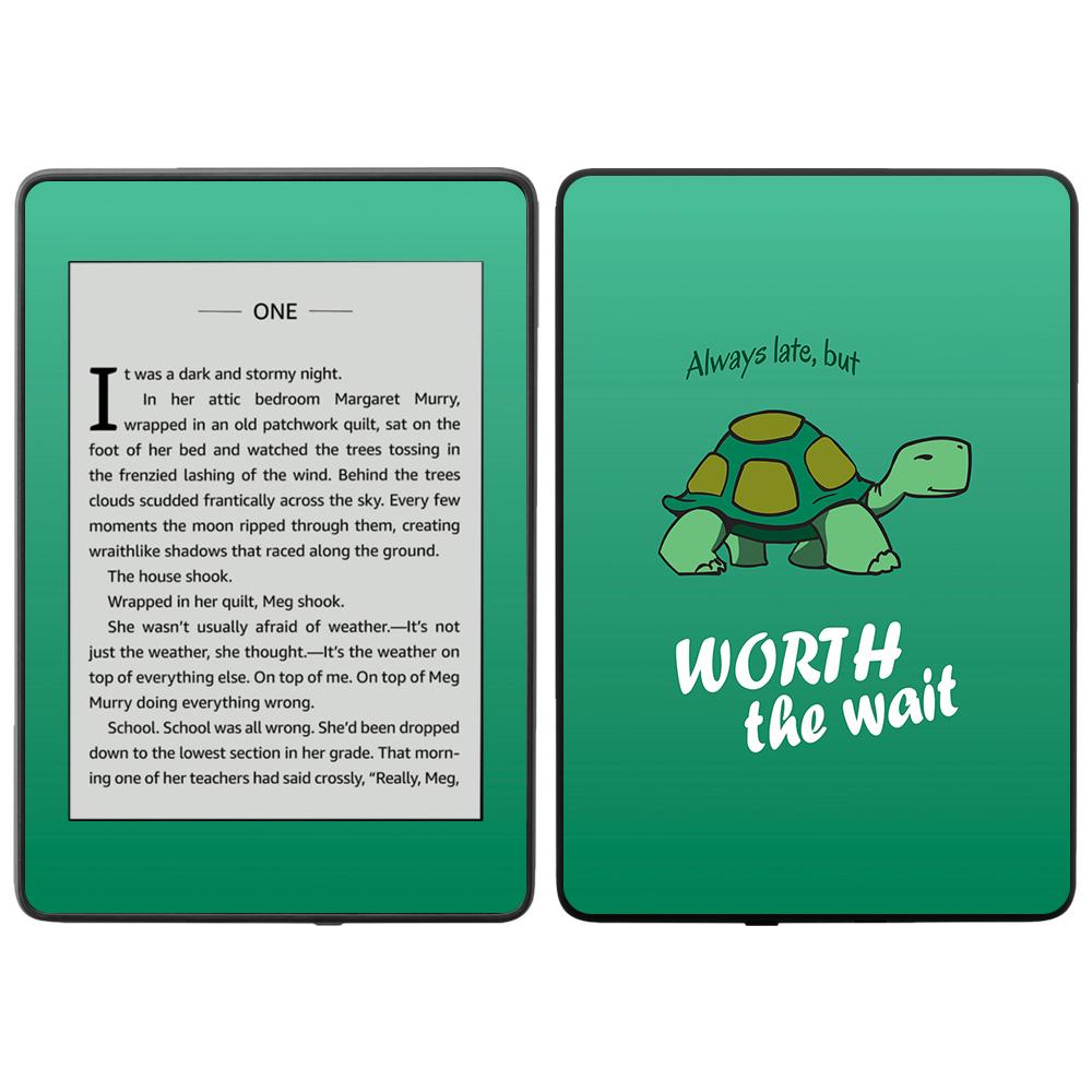 MightySkins AMKPAP18-Late Turtle Skin Decal Wrap for Amazon Kindle Paperwhite 2018 Waterproof Model Sticker - Late Turtle