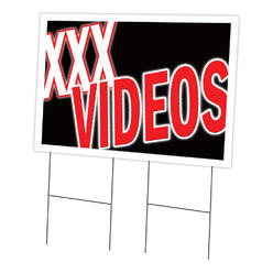 SignMission C-2436-DS-Xxx Videos 24 x 36 in. Xxx Videos Yard Sign & Stake