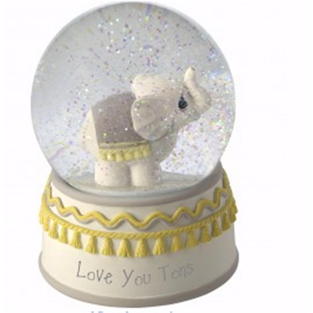 Precious Moments 164085 Musical Elephant-Love You Tons Snow Globe - 6 in.