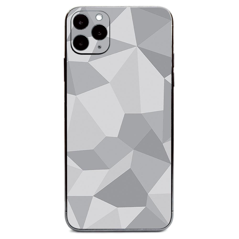 MightySkins APIPH11PR-Gray Polygon Skin Decal Wrap for Apple iPhone 11 Pro Sticker - Gray Polygon