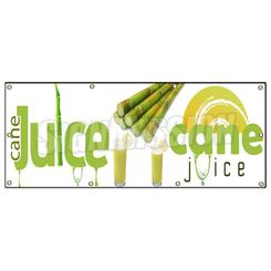 SignMission B-96 Sugar Cane Juice 36 x 96 in. Banner Sign - Sugar Cane Juice - Fresh Drinks Cold Ice Soda Water