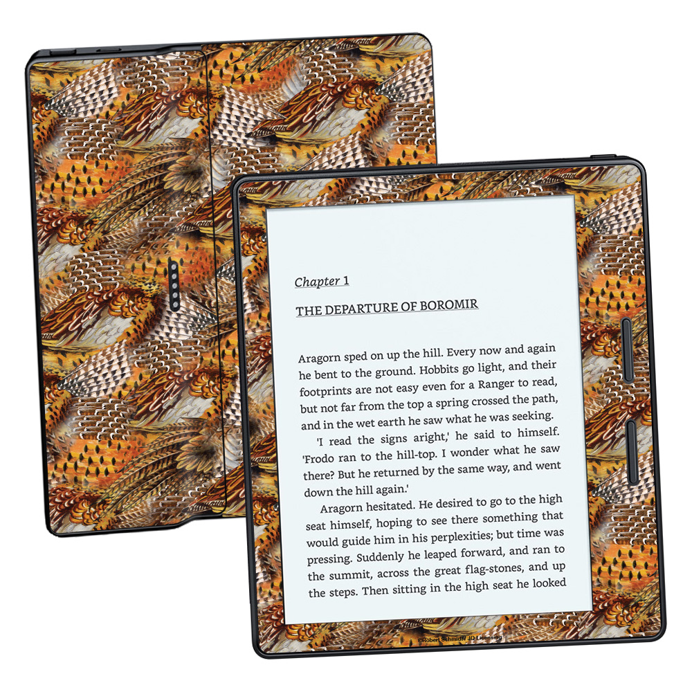 MightySkins AMKOA17-Pheasant Feathers Skin for Amazon Kindle Oasis 6 in. 8th Gen - Pheasant Feathers