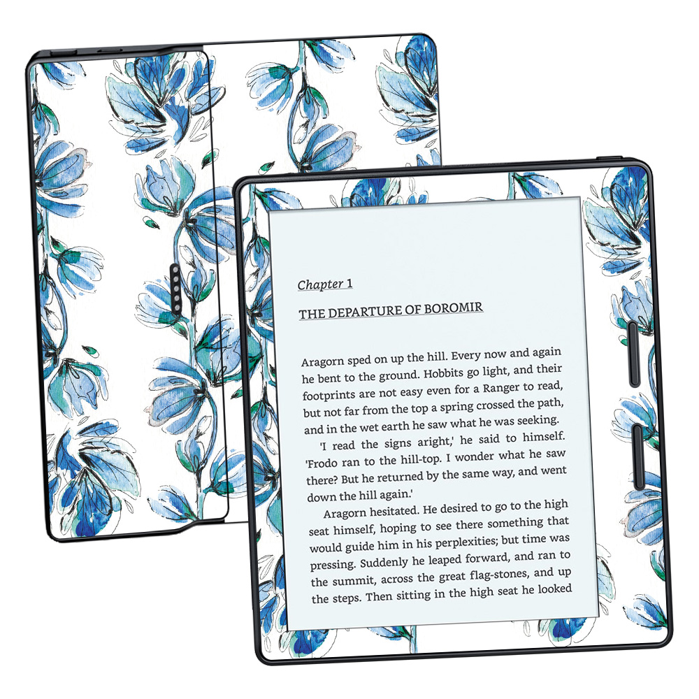 MightySkins AMKOA17-Blue Vines Skin for Amazon Kindle Oasis 6 in. 8th Gen - Blue Vines