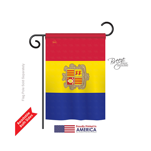 Breeze Decor 58319 Andorra 2-Sided Impression Garden Flag - 13 x 18.5 in.