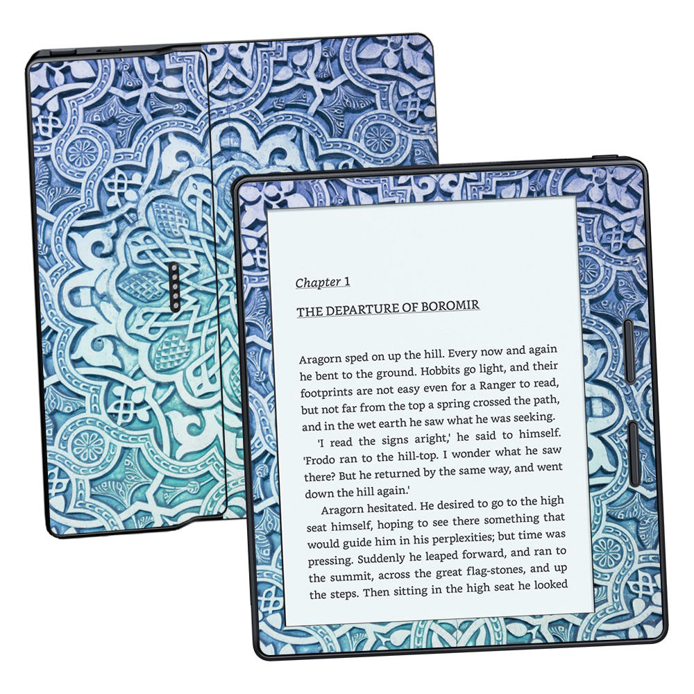 MightySkins AMKOA17-Carved Blue Skin for Amazon Kindle Oasis 6 in. 8th Gen - Carved Blue