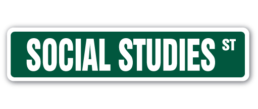 SignMission SS-SOCIAL STUDIES 4 x 18 in. Social Studies Street Sign