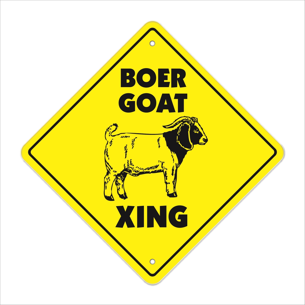 SignMission X-BOAR GOAT 12 x 12 in. Boar Goat Crossing Zone Xing Sign