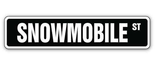 SignMission SS-Snowmobile 4 x 18 in. Snowmobile Street Sign