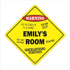 SignMission X-Emilys Room 12 x 12 in. Emilys Room Crossing Zone Xing Sign