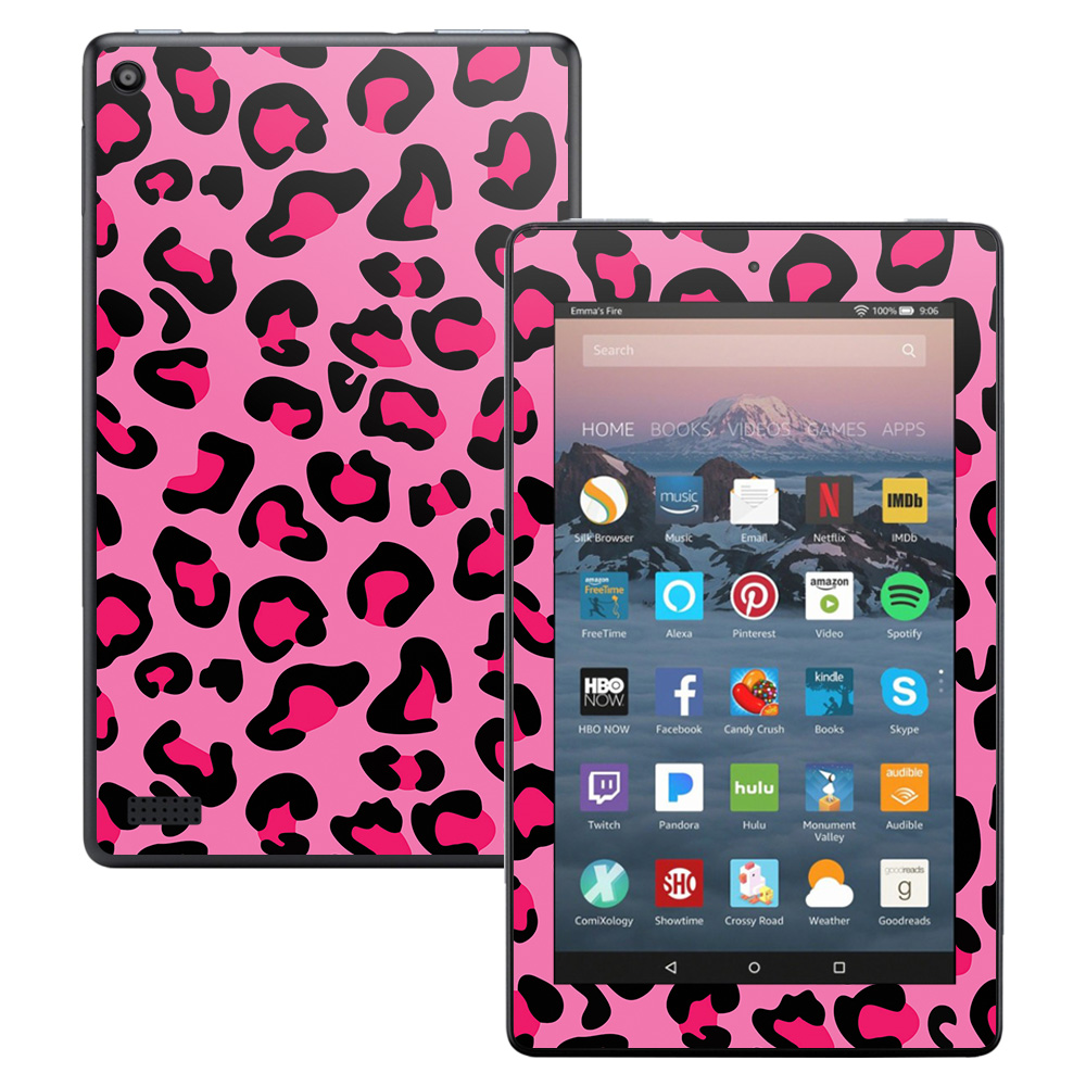 MightySkins AMKF717-Pink Leopard Skin for Amazon Kindle Fire 7 2017 - Pink Leopard
