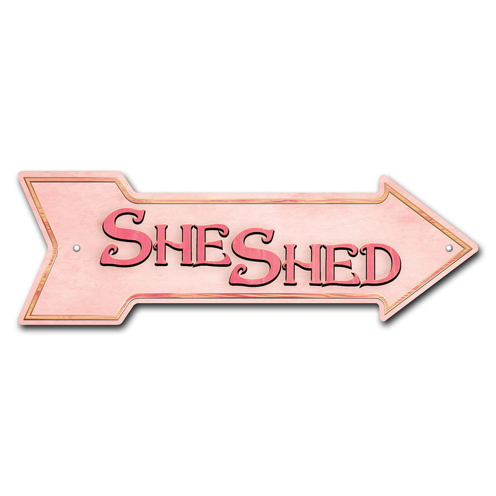 SignMission P-ARROW-999616 6 x 18 in. She Shed Arrow Sign