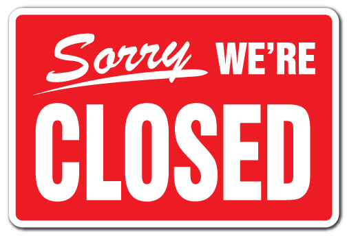 SignMission Z-A-1014-Sorry Were Closed 10 x 14 in. Tall Sorry Were Closed Business Aluminum Sign with Hours Time We Are Closed Store