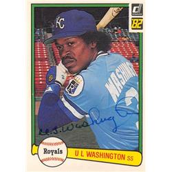 Autograph Warehouse 653427 U.L. Washington Autographed Baseball Card - Kansas City Royals - 1982 Donruss No.160