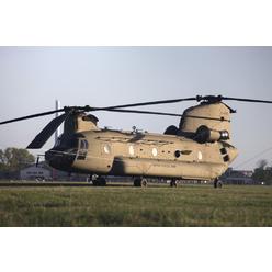 BrainBoosters A Brand New Ch-47F Chinook Helicopter On Delivery To The U.S. Army in Germany Poster Print, 17 x 11
