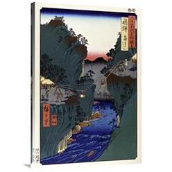 JensenDistributionServices 36 in. Hida Province - Kago Watashi Basket Ferry Art Print - Hiroshige