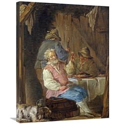 JensenDistributionServices 30 in. An Old Man Smoking Art Print - Louis Jean-Jacques Durameau