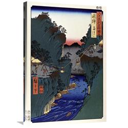 Global Gallery GCS-277989-30-142 30 in. Hida Province - Kago Watashi Basket Ferry Art Print - Hiroshige