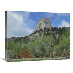 Global Gallery GCS-397168-1824-142 18 x 24 in. Devils Tower National Monument Showing Famous Basalt Tower, Sacred Site for Native Americans, Wy