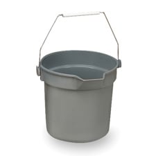 Rubbermaid Commercial Products RCP296300GY Brute Utility Bucket- 10 Quart- 10-.50in.D x10-.25in.H- Gray