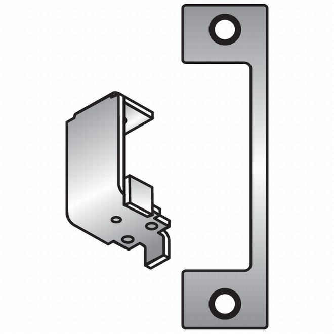 HES HTD630 Assa Abloy Electronic Security Hardware - Hes HTD Faceplate for 1006 Strike&#44; Satin Stainless Steel
