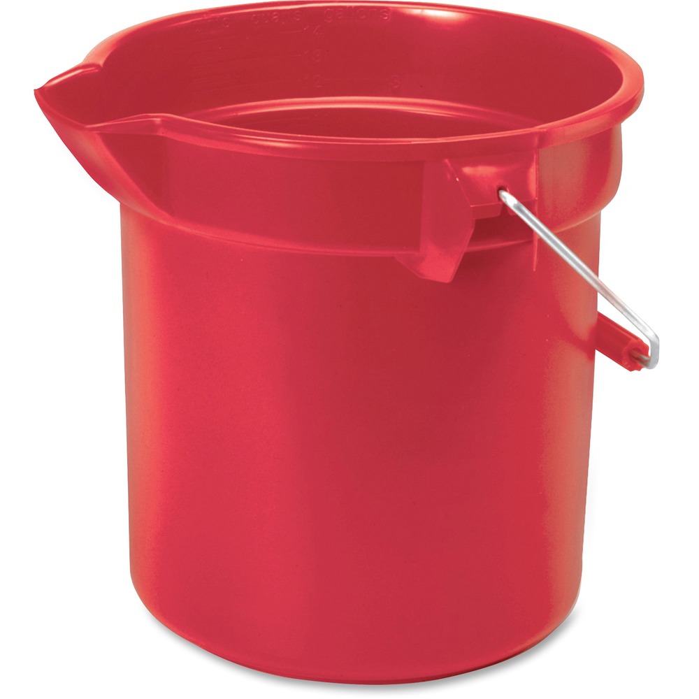 Rubbermaid Commercial Products RCP261400RDCT 14 qt. Brute Round Bucket - Pack of 6
